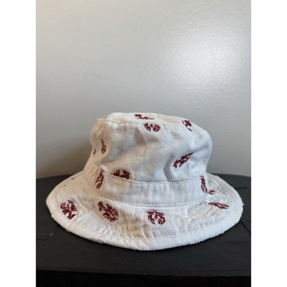 J. Crew Accessories - J Crew Red/White Lobster Bucket‎ Hat Small Beach Resort Wear Nautical Coastal